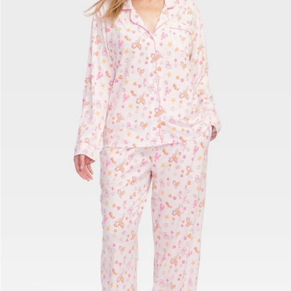 NWT Roller Rabbit X Target Sea Life Long Sleeves and Pants Pajama Set- XS